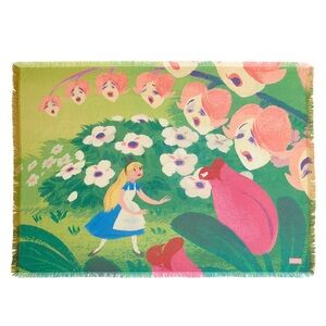 NWOT Disney Store Alice in Wonderland Throw Blanket